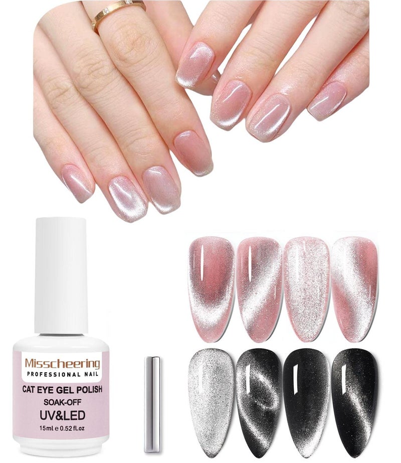 Major Dijit Cat Eye Gel Nail Polish Glitter Holographic Gel Polish with Magnet 15ml 9D Wide Translucent UV Cateye for Nail Art - Image 1